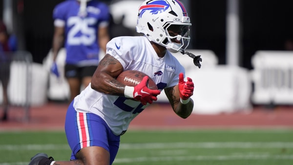 Former Kentucky RB Ray Davis at Buffalo Bills training camp, via Tina MacIntyre-Yee:Democrat and Chronicle : USA TODAY NETWORK via Imagn Images