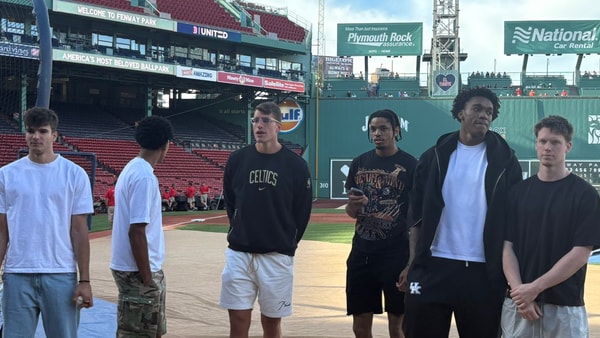 Amari Williams and the Boston Celtics (Photo via @RealBobManning on X)