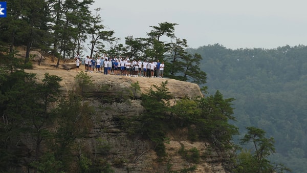 Kentucky basketball at Natural Bridge (Photo via UK Athletics)