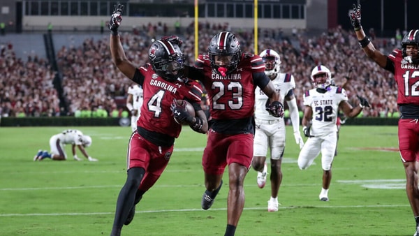 South Carolina's Vicari Swain returns a punt for a TD against SC State on Sept. 6, 2025 (C.J. Driggers/GamecockCentral.com)