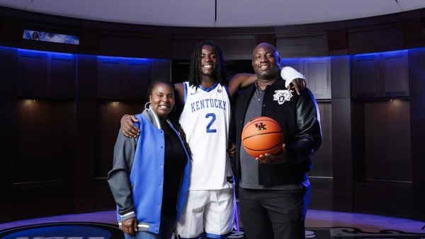 Caleb Holt on his Kentucky official visit (Photo: UK Athletics)