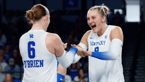 Kentucky volleyball's Kassie O'Brien (left) and Brooke Bultema | Kateri Sherman, UK Athletics