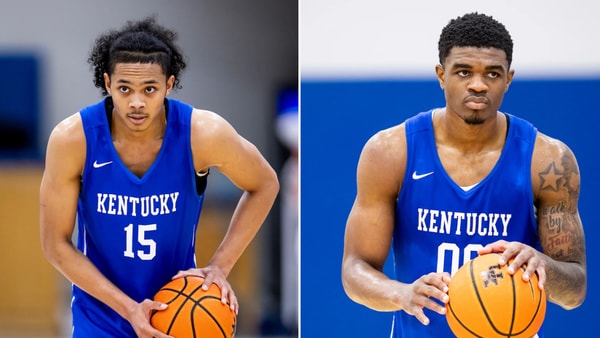 Jaland Lowe (left) and Otega Oweh - Chet White, UK Athletics