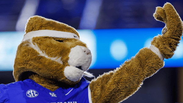 Wildcat mascot. UK Football vs. Eastern Michigan at Kroger Field on Saturday, September 13, 2025 in Lexington, Kentucky. Photo by Crawford Ifland, Kentucky Sports Radio.
