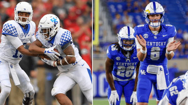 Mark Stoops compares Kentucky football in 2025 to his 2016 roster (Photos via © Dale Zanine-Imagn Images and Crawford Ifland, Kentucky Sports Radio)