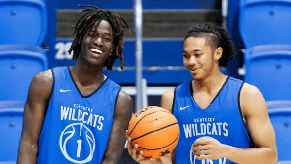 Denzel Aberdeen (left) and Jaland Lowe - Caleb Bowlin, UK Athletics
