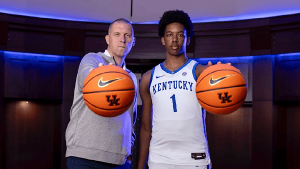 Mark Pope (left) and Anthony Thompson - UK Athletics