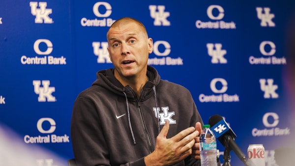 Mark Pope at Kentucky men's basketball Media Day | Aaron Perkins, Kentucky Sports Radio