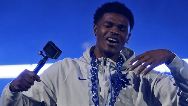 Otega Oweh introduced at Big Blue Madness - Jeff Drummond, Cats Illustrated
