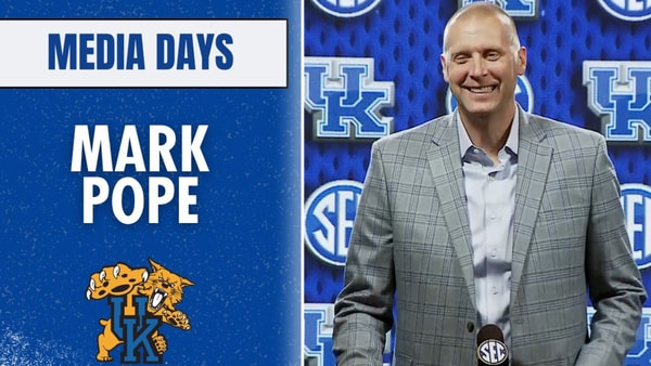 Mark Pope at SEC Media Days