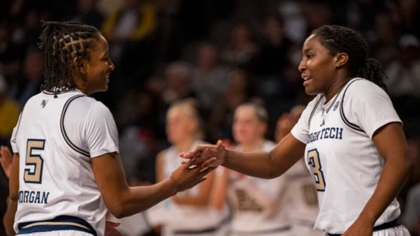 Tonie Morgan (left) and Dani Carnegie - Photo via Georgia Tech Athletics