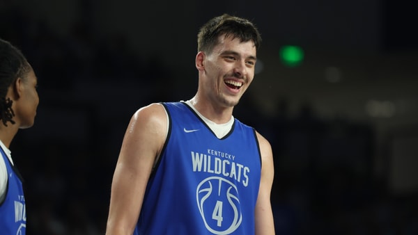 Andrija Jelavić at the Kentucky men's basketball Blue-White Game - Dr. Michael Huang, Kentucky Sports Radio