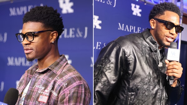 Otega Oweh (left) and Mo Dioubate at Big Blue Madness - Dr. Michael Huang, Kentucky Sports Radio