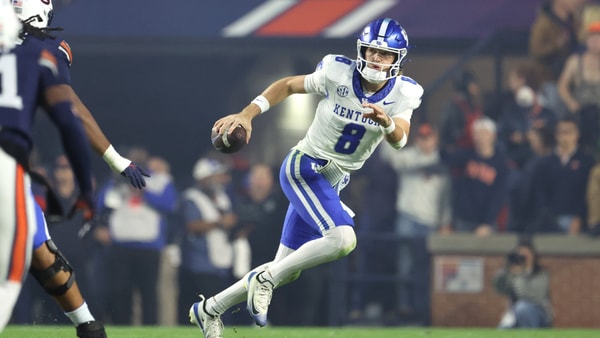 Kentucky QB Cutter Boley vs. Auburn, via John Reed-Imagn Images