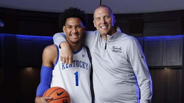 Maximo Adams (left) and Mark Pope - via Instagram: maximoadams_ | UK Athletics