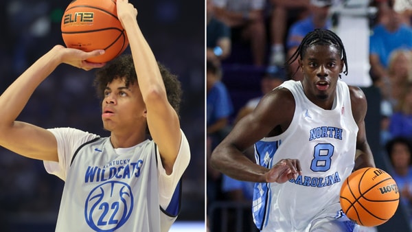 Photos of Braydon Hawthorne (left) and Caleb Wilson via KSR, Imagn Images