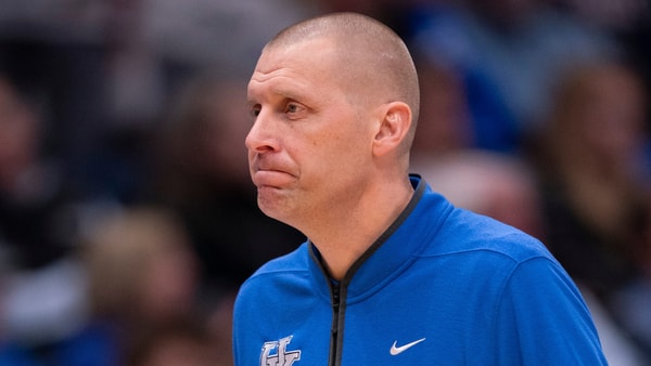 Kentucky coach Mark Pope turns back to his bench after another turnover against Gonzaga during their game at Bridgestone Arena in Nashville Friday, Dec. 5, 2025 - Denny Simmons / The Tennessean / USA TODAY NETWORK via Imagn Images