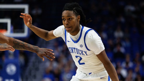 Dec 9, 2025; Lexington, Kentucky, USA; Kentucky Wildcats guard Jasper Johnson (2) drives to the basket during the second half against the North Carolina Central Eagles at Rupp Arena at Central Bank Center. Mandatory Credit: Jordan Prather-Imagn Images