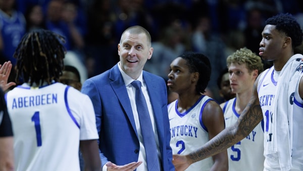 Mark Pope, Kentucky Wildcats Men's Basketball vs. Mississippi State Bulldogs at Rupp Arena on January 10, 2026. Photo by Crawford Ifland, Kentucky Sports Radio/On3