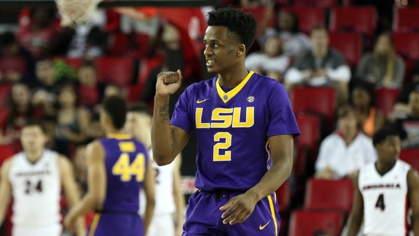 Antonio Blakeney played college basketball at LSU, via Adam Hagy-Imagn Images