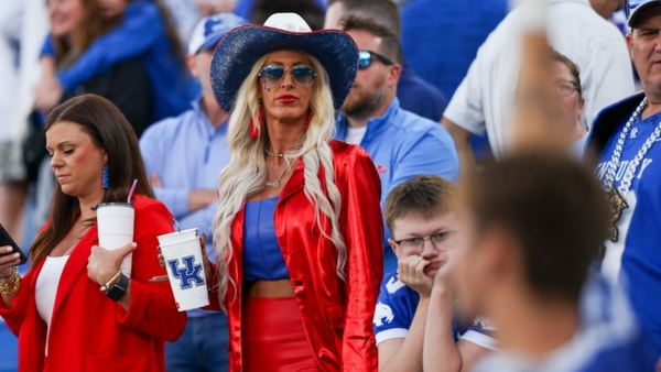 An Ole Miss fan at a Kentucky football game, via Mont Dawson, KSR