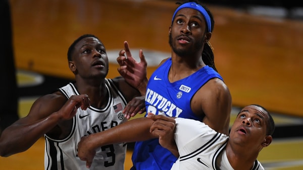 Kentucky forward Isaiah Jackson at Vanderbilt in 2021, via Christopher Hanewinckel-Imagn Images