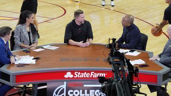 ESPN brought its College Gameday crew for a college basketball game at Iowa State, via Nirmalendu Majumdar:Ames Tribune : USA TODAY NETWORK via Imagn Images