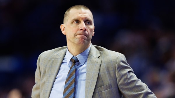 Feb 17, 2026; Lexington, Kentucky, USA; Kentucky Wildcats head coach Mark Pope looks to his bench during the second half against the Georgia Bulldogs at Rupp Arena at Central Bank Center. Mandatory Credit: Jordan Prather-Imagn Images