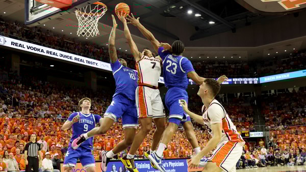 Kentucky vs. Auburn at Neville Arena, via John Reed-Imagn Images