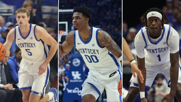 Photos of Collin Chander (left), Otega Oweh (middle), and Denzel Aberdeen via Dr. Michael Huang, Kentucky Sports Radio