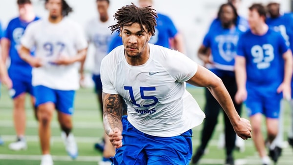 OLB CJ Works at Kentucky winter workouts, via UK Athletics