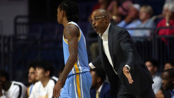 Long Island coach Rod Strickland in a game at Ole Miss, via Petre Thomas-Imagn Images