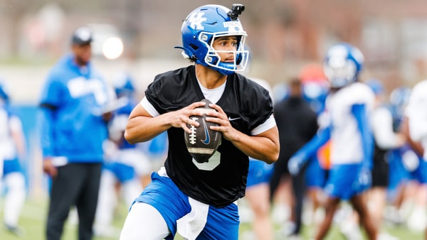 Kentucky QB Kenny Minchey at Spring Practice, via UK Athletics