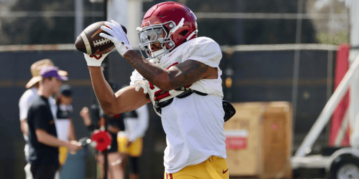 USC cornerback Marcelles Williams during a spring ball practice with the Trojans