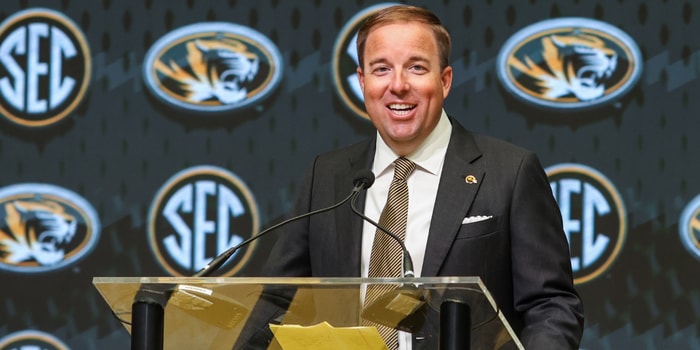 Missouri coach Eli Drinkwitz at SEC Media Days