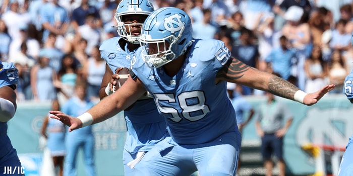 UNC offensive lineman Austin Blaske
