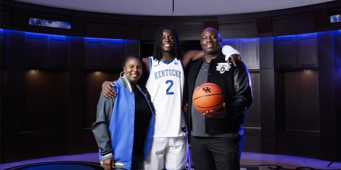 Caleb Holt on his Kentucky official visit (Photo: UK Athletics)