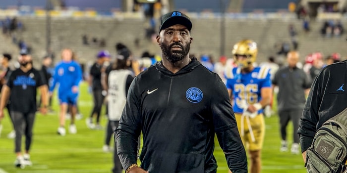 UCLA head coach DeShaun Foster
