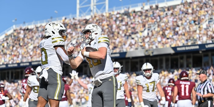 Georgia Tech's Haynes King and Malachi Hosley