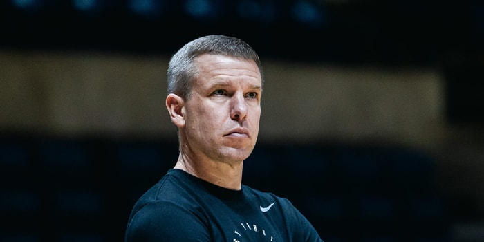 West Virginia head basketball coach Ross Hodge