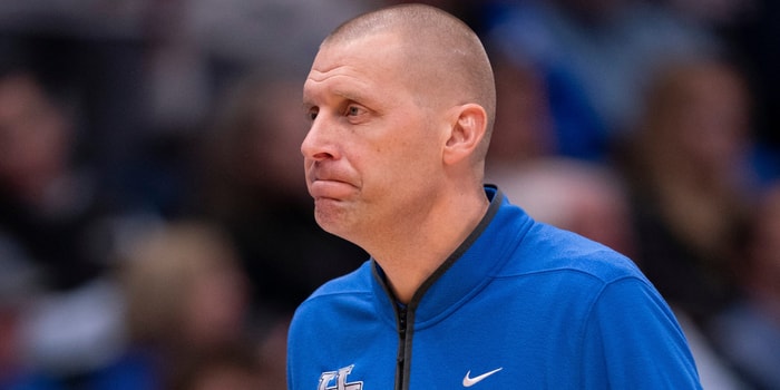 Kentucky coach Mark Pope turns back to his bench after another turnover against Gonzaga during their game at Bridgestone Arena in Nashville Friday, Dec. 5, 2025 - Denny Simmons / The Tennessean / USA TODAY NETWORK via Imagn Images
