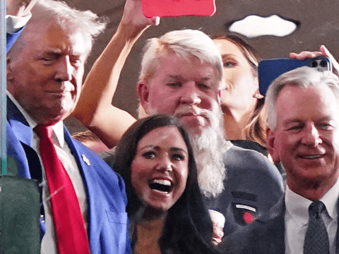 President Donald Trump, Sen. Katie Britt, Sen. Tommy Tuberville