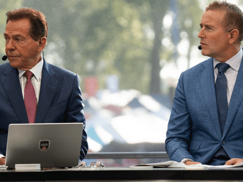 Nick Saban and Kirk Herbstreit on ESPN College GameDay
