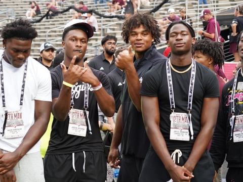 From left to right: Texas A&M commits Kaden Henderson, Jaden Upshaw, Mark Matthews, Jayce Johnson, and Kamarui Dorsey