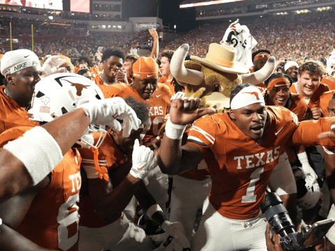Texas celebrates its win vs. Ohio State