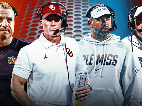 Alex Golesh, Brent Venables, Pete Golding and Mike Elko afi