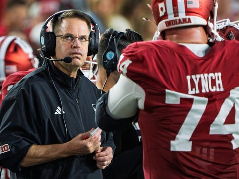 Indiana Head Coach Curt Cignetti during the Indiana versus Northwestern football game at Memorial Stadium on Friday, Sept. 25,