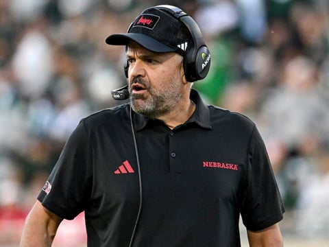 Nebraska football coach Matt Rhule vs. Michigan State