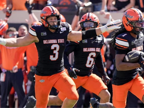It’s starting to feel like the good old days again, isn’t it?  As someone who covered the Pokes for a few years back in the day, including the 2011 campaign, I’ve sorely missed the times when OSU handled teams they were supposed to handle with little drama - Much like this past Saturday against Central Florida.  It was a sound win in my opinion, with a ton of credit to Scott Frost and his squad in their performance. They schemed up a chaotic RPO, misdirection scheme that even I couldn’t follow well from the stands. It kept the Knights around much longer than I expected, and proved a great test for the Oklahoma State defense.  But now the lights of a South Texas Saturday night await, and beneath them an underrated (or properly rated?) Houston Cougars squad hungry for validation.  What can we expect out of the Cougs this week? Here’s what I’m watching.  The turnover battle  QB Conner Weigman has led an efficient passing attack, tossing his lone interception this season in their opener against Oregon State. Even with the blemish, he’s completing passes at a 66.7% clip while ranking 30th in the nation in Yards Per Attempt – A few spots behind OSU QB Drew Mestemaker in that category.  Outside of a sloppy win in Week 1, along with exchanging single mistakes with UCF two weeks ago, Houston is winning games and turnover margin. This includes 3 fumbles gained and 5 INT’s forced, while losing 3/1 on offense.  Oklahoma State has seemed to right the ship on turnovers after losing the margin in their first two games, but this past Saturday revolved around an early fumble on their opening drive, then another that went their way in a UCF backwards pass they returned for a touchdown.  Houston’s style could stress this more than any matchup this season, and I’d be shocked if it isn’t talked about in every meeting in Stillwater this week.  Keep the three-headed monster at bay  While Weigman’s success is easily the headline for Houston so far this season, he’s had some help – Especially from running backs Re’Shaun Sanford II and Makhi Hughes.  The 5’9, speedy Sanford complements a more imposing, 6-foot Hughes in their rushing attack, and the results have been nearly perfectly balanced to result in 791 rush yards and 5 TD’s.  In the passing game, tight end Patrick Overmyer is becoming a gamebreaker. He exploded for 4 TD’s against Kansas State this past Saturday, and has totaled 400 yards on 33 receptions for the year.  Overmyer leads the team in receiving, while it’s a thin category after him. PFF doesn’t have another Houston receiver ranked in the top 100 in college football (Amare Thomas ranks 111th), but the team has six legitimate targets in the passing game, including both running backs.  Houston wants to stress the linebackers and safeties when they have the ball, and the Cowboys have the players to counter that approach. In a perfect world, the Pokes force their attack to the perimeter where Houston’s tools aren’t as proven, but don’t expect that to be an easy task.  Mestemaker & Co. against CB1?  OSU QB Drew Mestemaker and his band of receivers have imposed their will on everyone they’ve faced since Week 2’s opening kickoff, but they have one of the year’s tougher tests on Saturday night.  Though it hasn’t translated into NFL Draft prospect hype yet, Houston’s Jalen Mayo is the #2-rated cornerback in FBS this season, and #4 in all of college football – the same ranking he finished 2025 with when he was with Stephen F. Austin.  So far, he’s been trusted to handle 1/3 of the field by himself for Houston, and fits the definition of a boundary-erasing CB that makes defending a passing attack substantially easier.  His matchup this week is all but guaranteed to be Justin Bowick, the 6’5 burner who’s lined up outside in 92% of snaps for the Pokes this season.  While I don’t think anyone can completely remove Bowick from a game, especially when Mestemaker is on the other end of that connection, I do expect Wyatt Young and the other chess pieces Eric Morris has to reap the benefits.  We’ll find out Saturday night.  But hey – At least we’re having fun again, right?