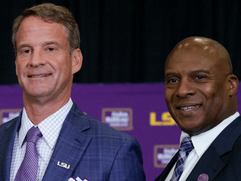 LSU HC Lane Kiffin, AD Verge Ausberry